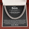 To My Son Stainless Steel Cuban Chain Necklace